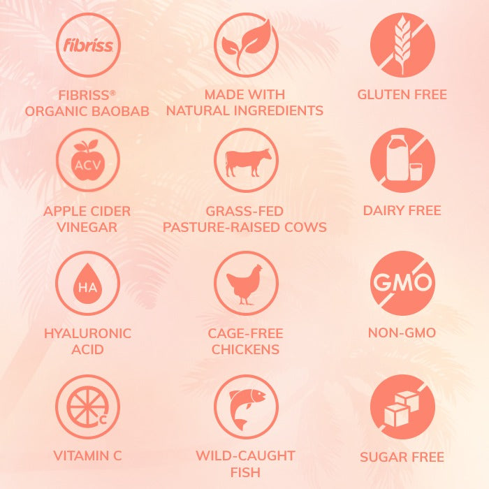 Super Youth Multi-Collagen Peptides + Organic Baobab and Probiotics Peach Mango Flavor
