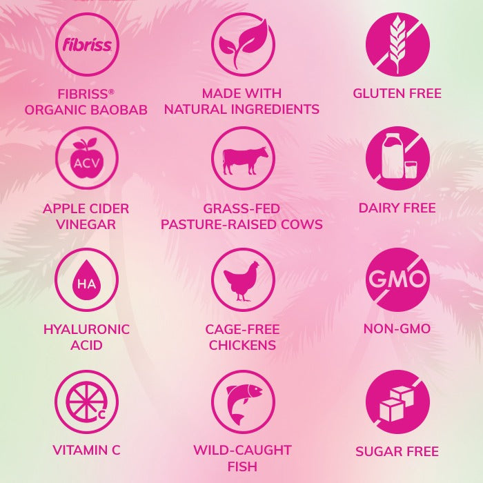 Super Youth Multi-Collagen Peptides + Organic Baobab and Probiotics Strawberry Watermelon Flavor